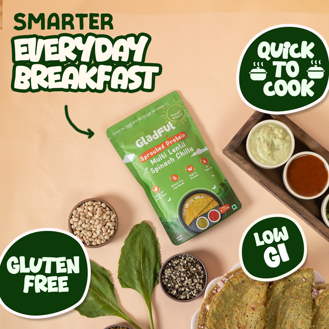 Spinach Chilla with Sprouted Lentils Instant Mix - 200gms
