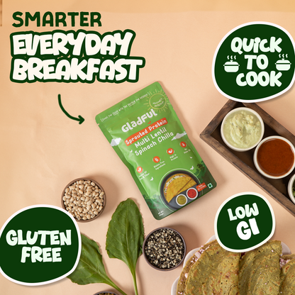 Spinach Chilla with Sprouted Lentils Instant Mix - 200gms