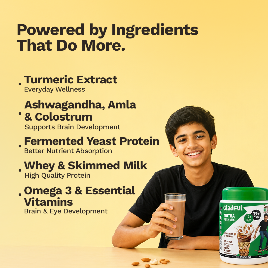 Nutra Milk Mix 13+ yrs | 400 gms | Chocolate | High Protein | No Refined Sugar | No Maltodextrin