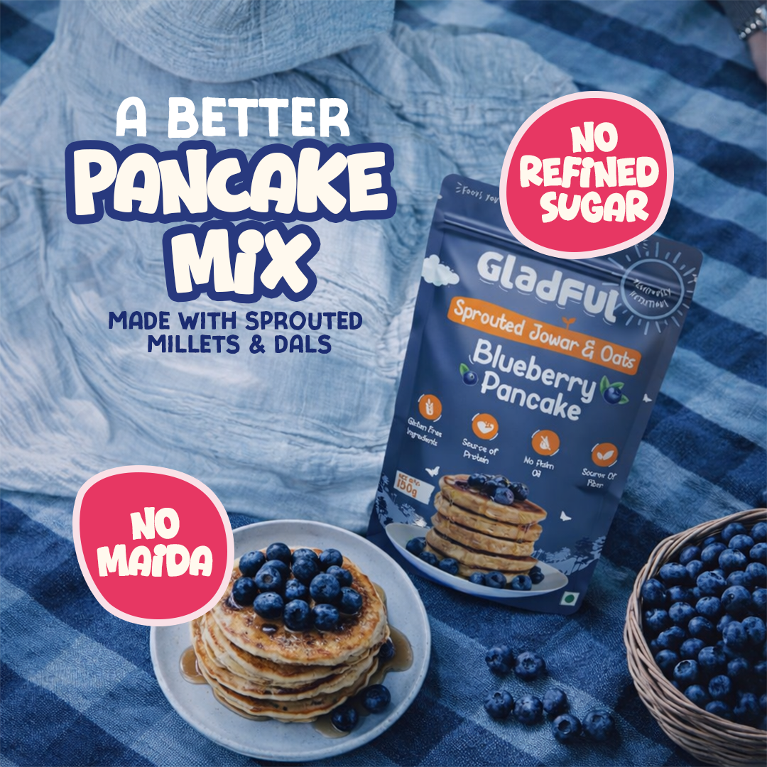 Blueberry Pancake Mix with Jowar and Oats - 150gms