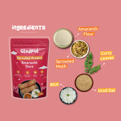 Sprouted Dosa Ragi and Amaranth Instant Mix -  Protein (Pack of 2)