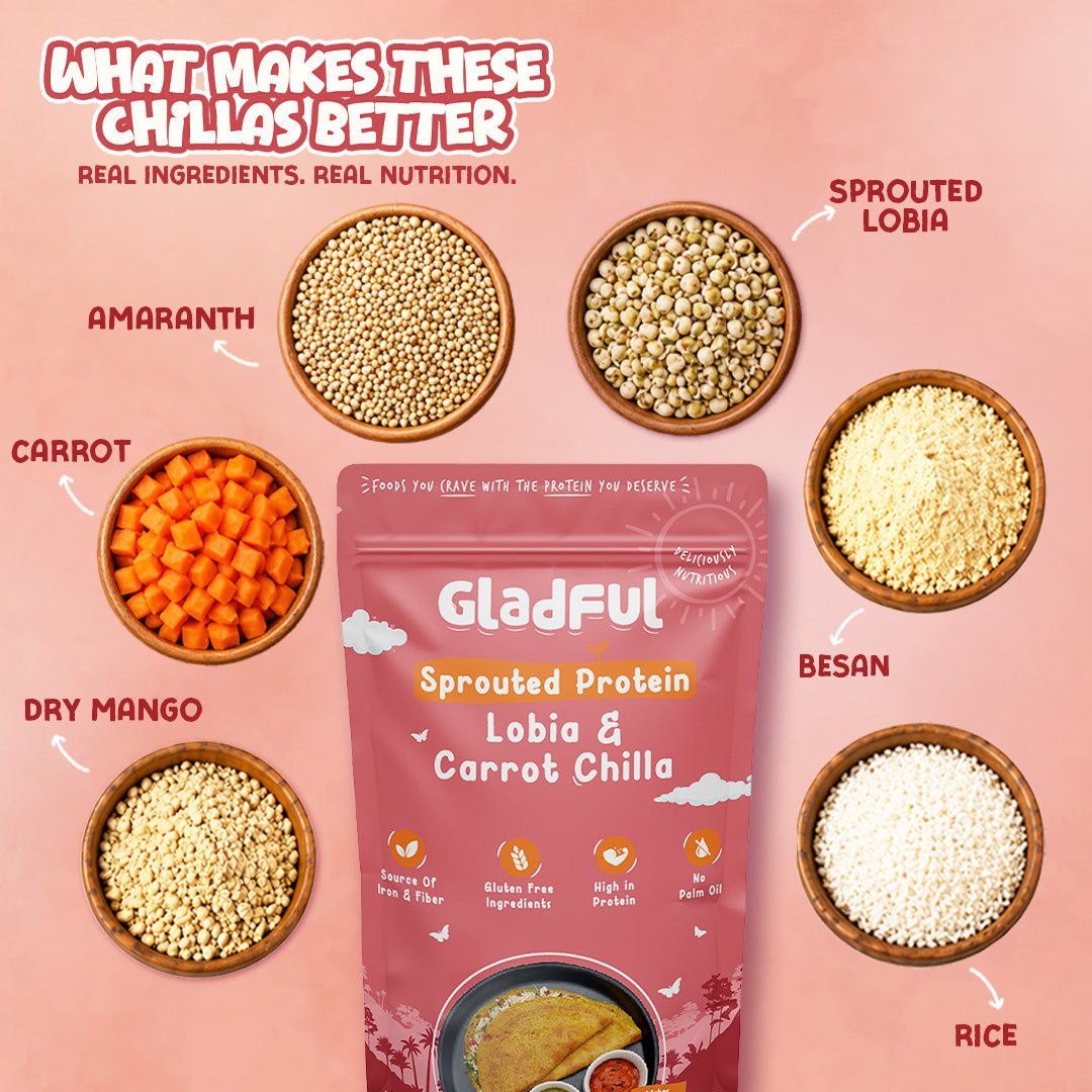 No Onion No Garlic Carrot Chilla Mix - 200gms