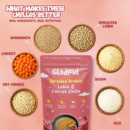 No Onion No Garlic Carrot Chilla Mix - 200gms