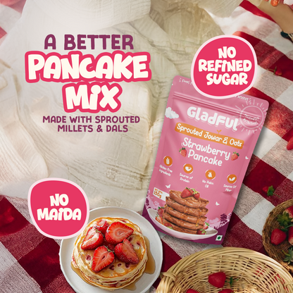 Strawberry Pancake Mix with Jowar and Oats - 150gms