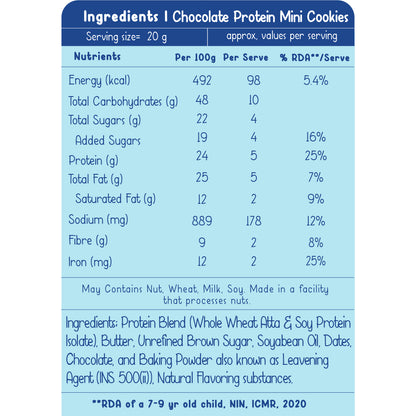 Chocolate Protein Mini Cookies - 150gms
