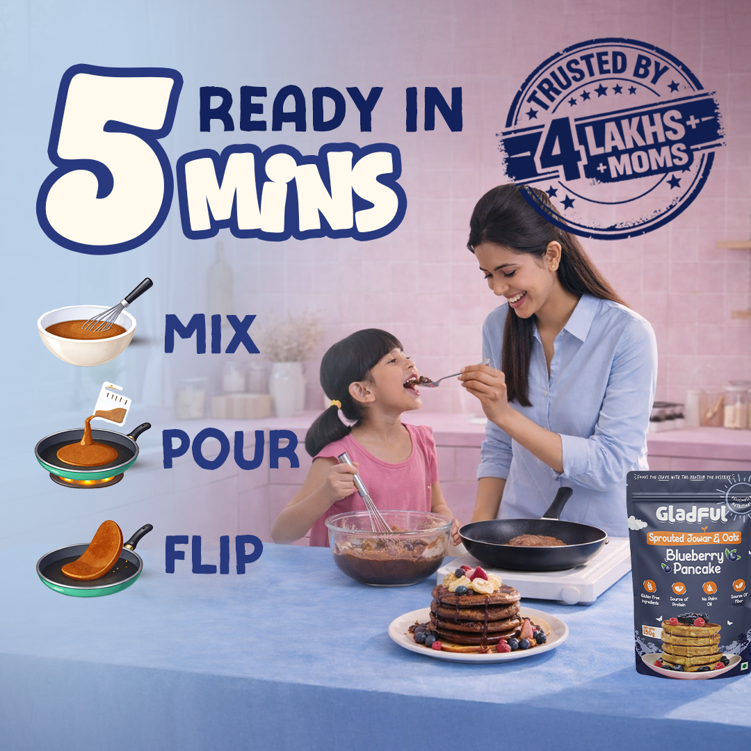 Blueberry Pancake Mix with Jowar and Oats - 150gms