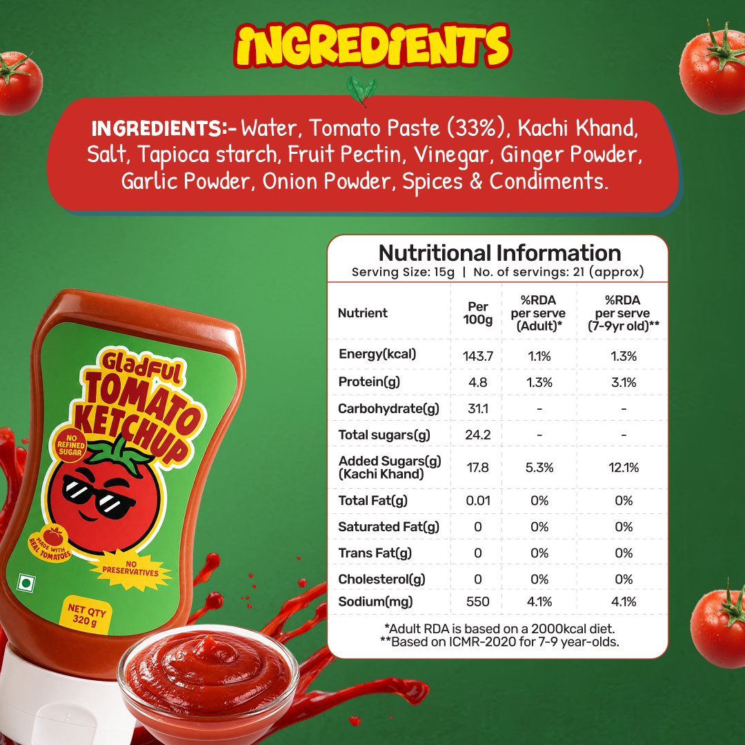 Tomato Ketchup | 320g | No Refined Sugar | No Preservatives