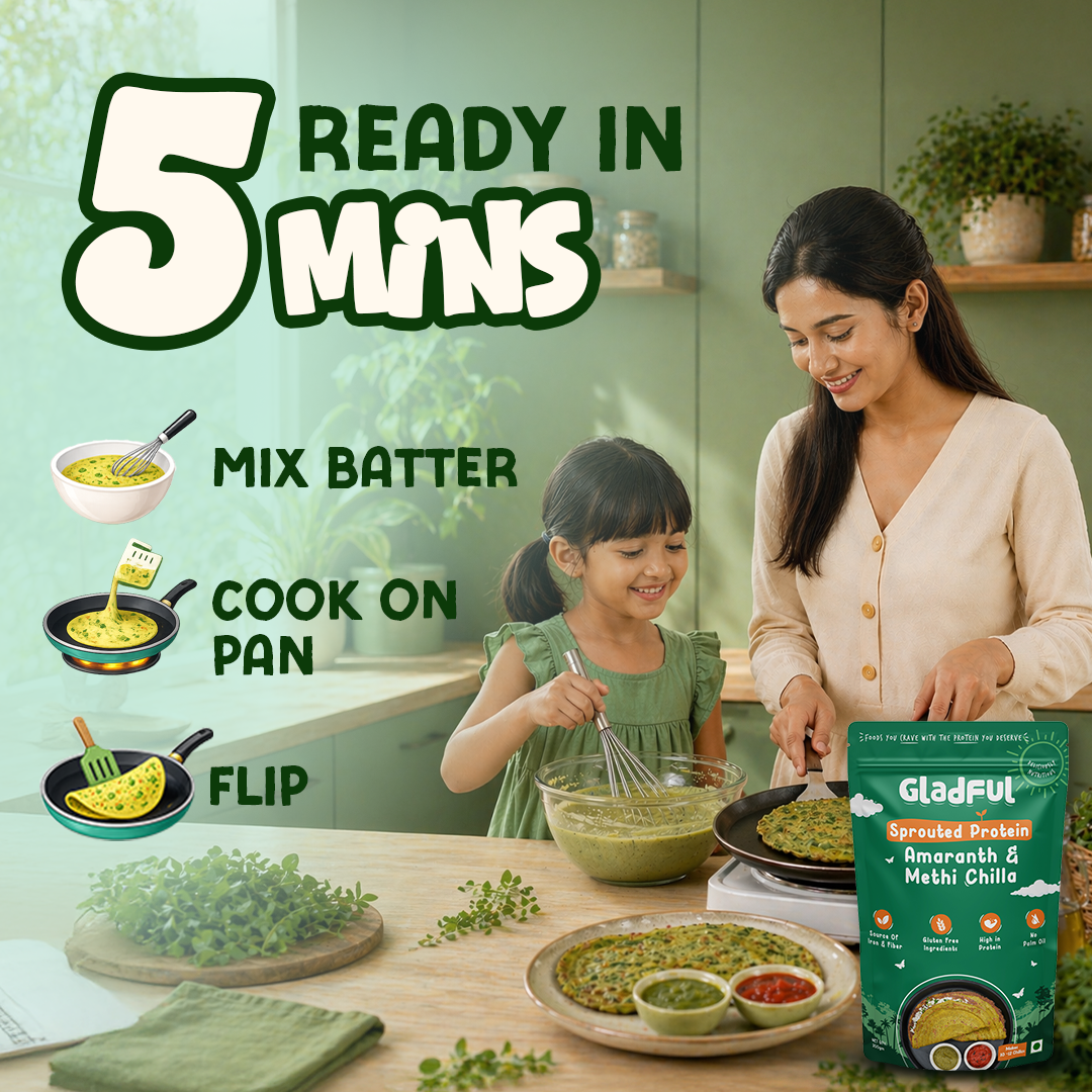 No Onion and No Garlic Methi & Amaranth Chilla Mix - 200gm