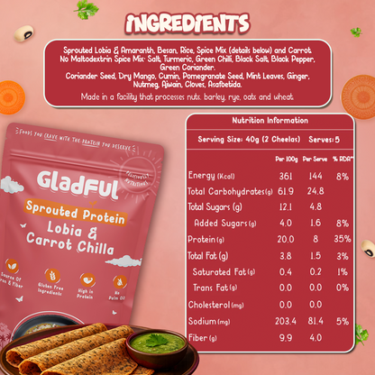 No Onion No Garlic Carrot Chilla Mix - 200gms
