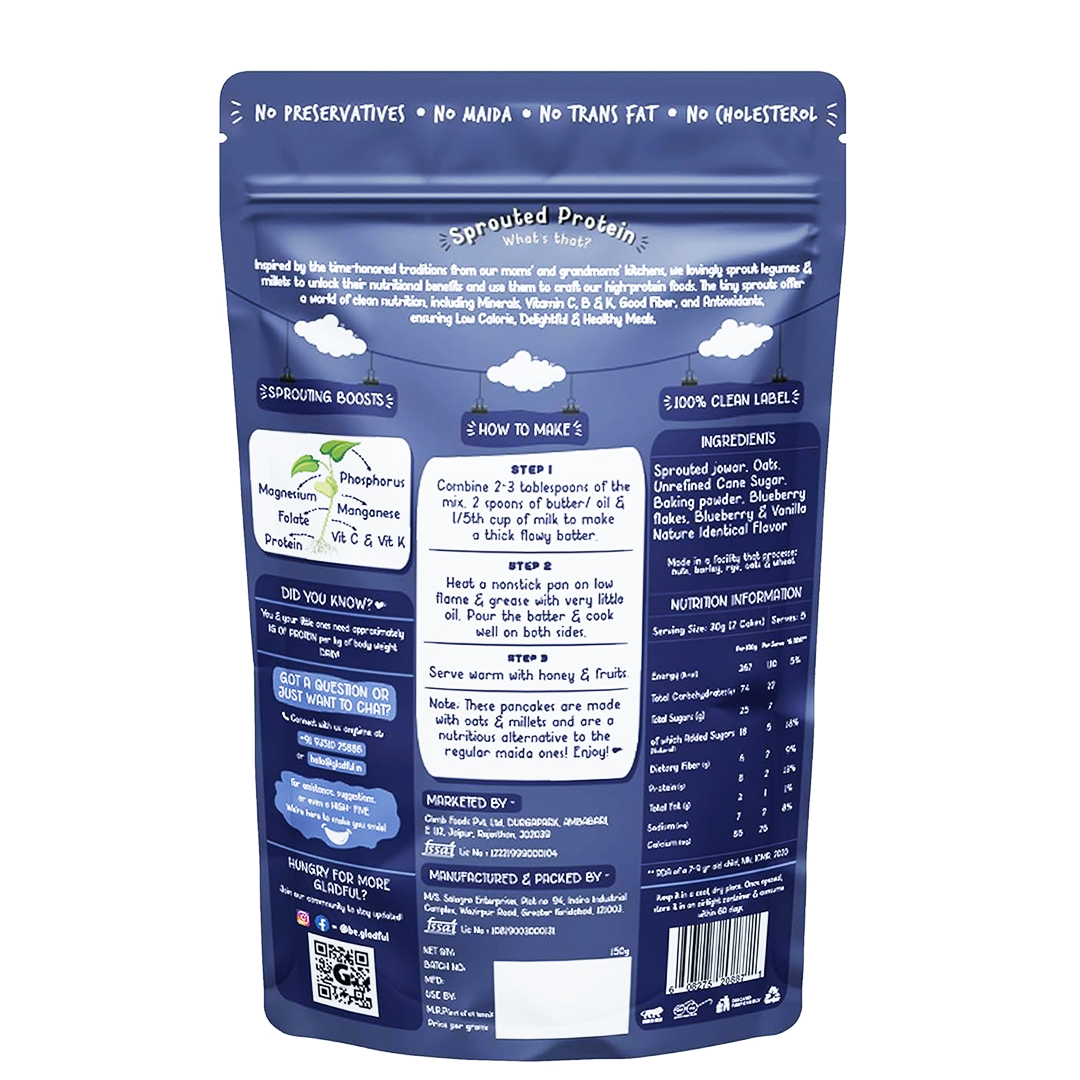 Blueberry Pancake Mix with Jowar and Oats - 150gms
