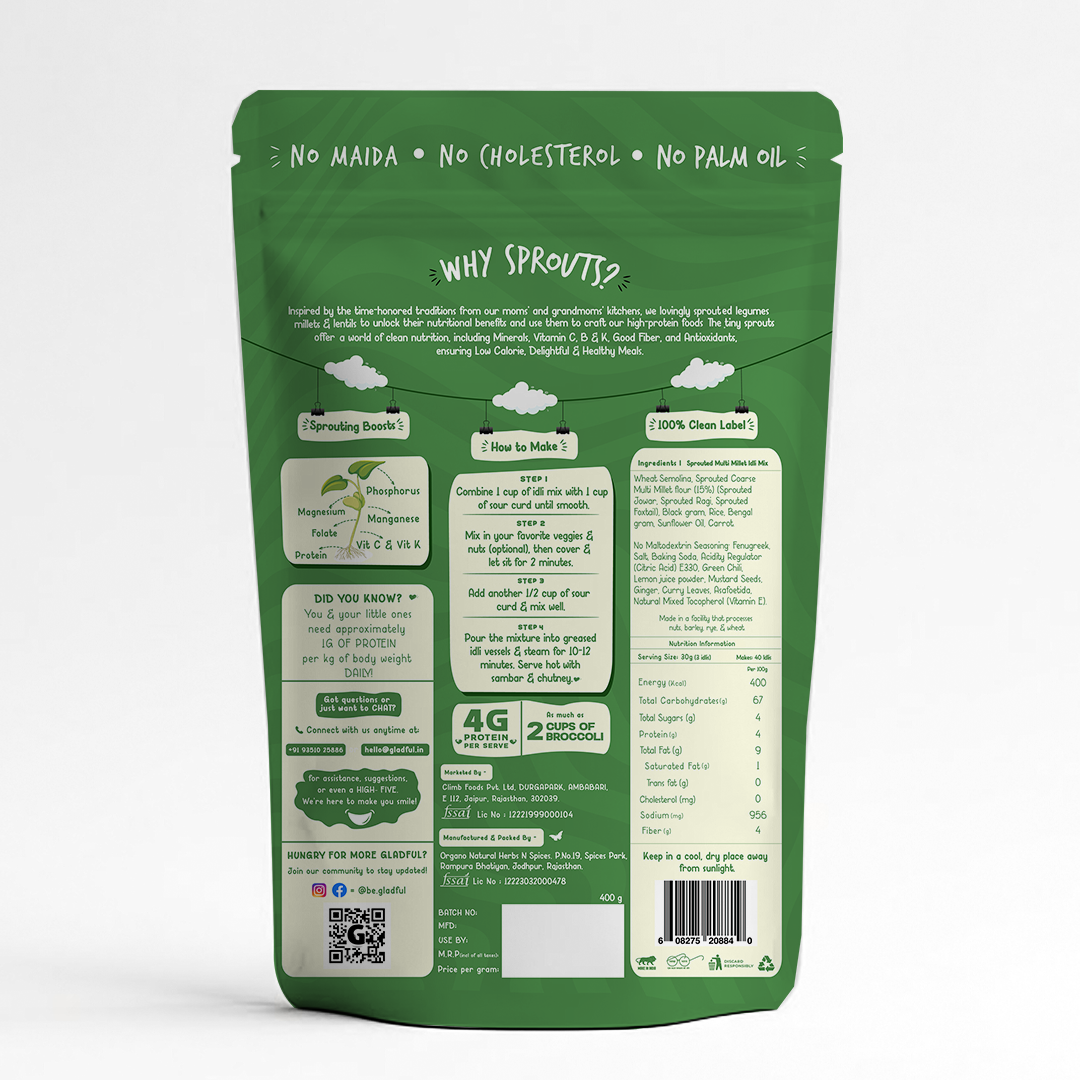 Multi - Millet Instant Idli Mix - 400gms