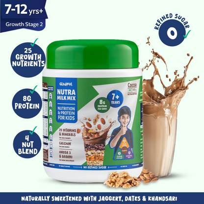 NutraMilk Mix 7+ yrs | Chocolate | High Protein | No Refined Sugar (400g)
