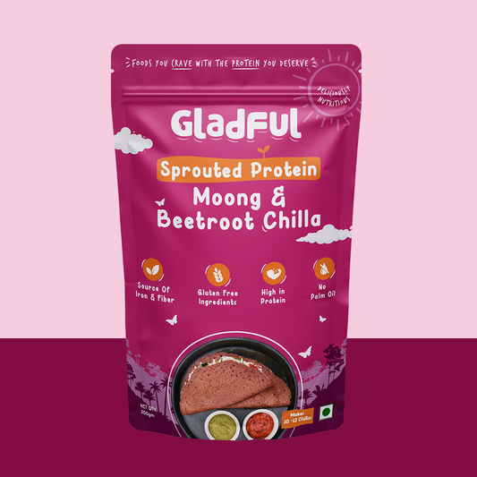 Sprouted Chilla Beetroot Sprouted Moong Instant Mix