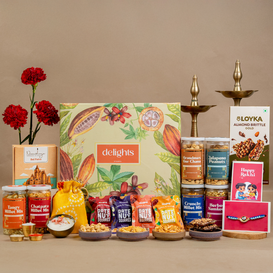 Scented Joy and Delights Rakhi Gift Hamper - 19 Products