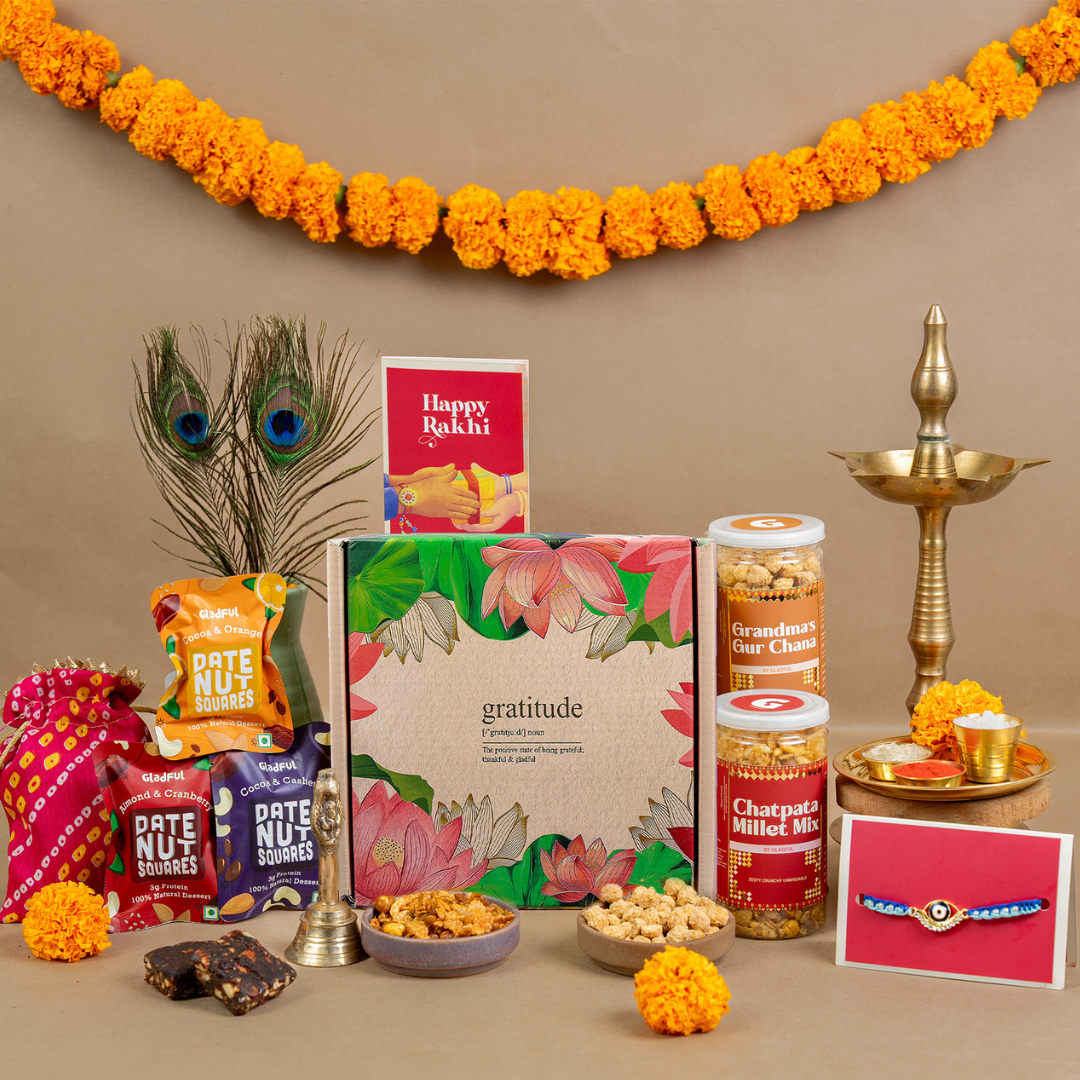 Wholesome Wishes Rakhi Gift Hamper - 9 Products
