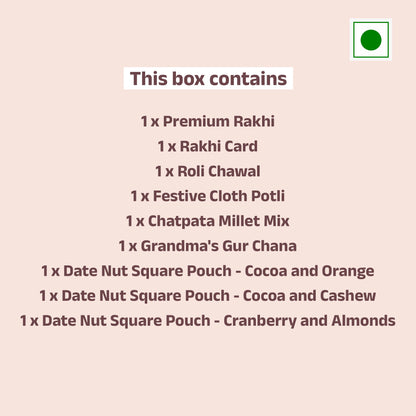 Wholesome Wishes Rakhi Gift Hamper - 9 Products