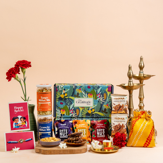Delightful Bloom and Bliss Rakhi Gift Hamper - 11 Products