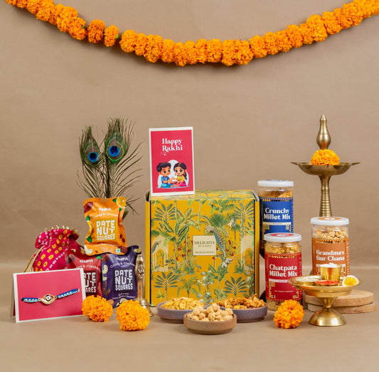 Millet Special Wholesome Rakhi Gift Hamper - 10 Products