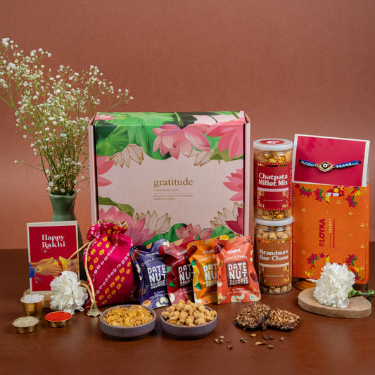 Gratitude Rakhi Gift Hamper - 14 Products