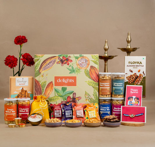 Scented Joy and Delights Rakhi Gift Hamper - 19 Products