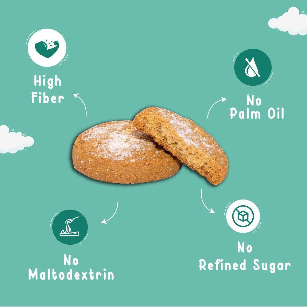 Coconut Protein Cookies Made with Wholewheat Atta & Butter - Pack of 3