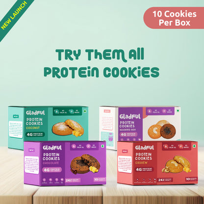 Try-Them-All Protein Cookies - 4 Boxes (40 Cookies)