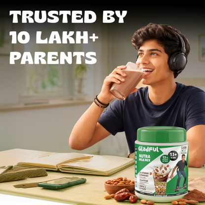 NutraMilk Mix Zero Refined Sugar Milk Mix for Teenagers - 400gms | Protein Milk Mix for Teenagers