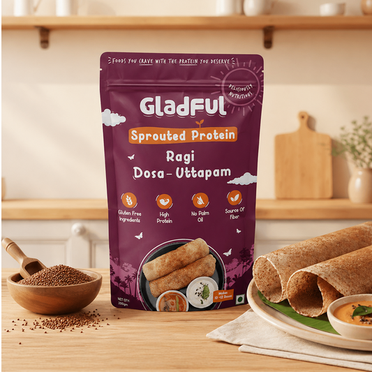 Ragi Dosa Mix with Sprouted Millets  | 200gms | No Maida | Gluten Free | No Palm Oil
