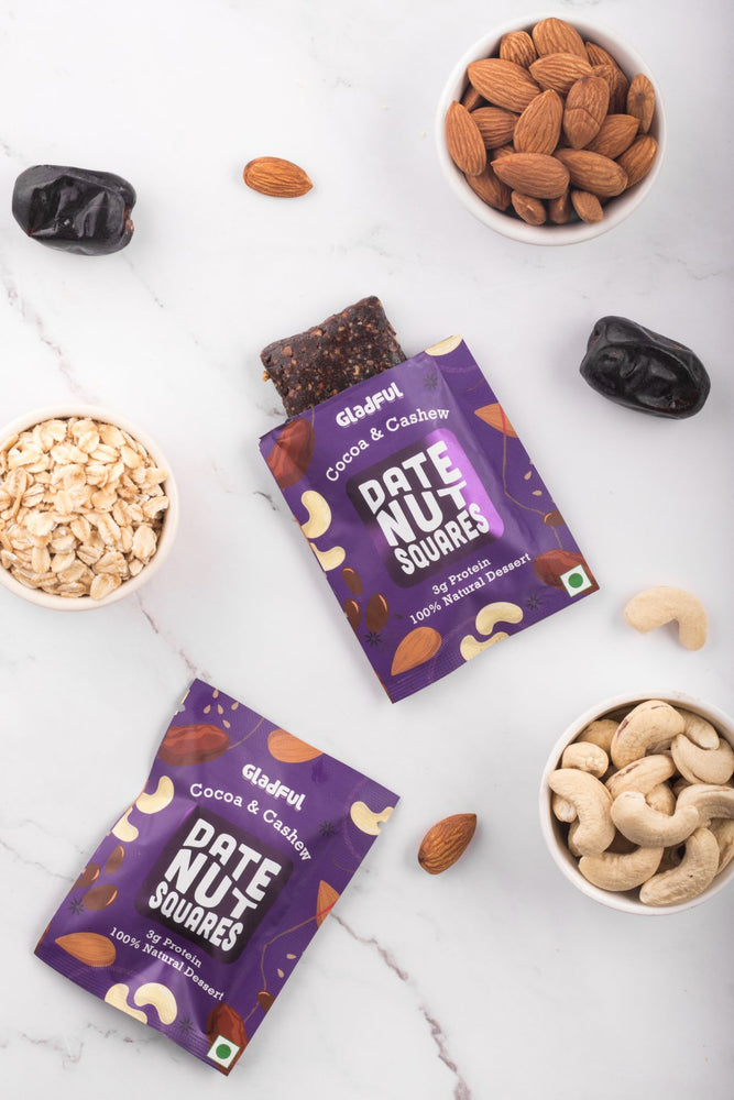 Date Nut Square Cashew and Orange (Pack of 2)