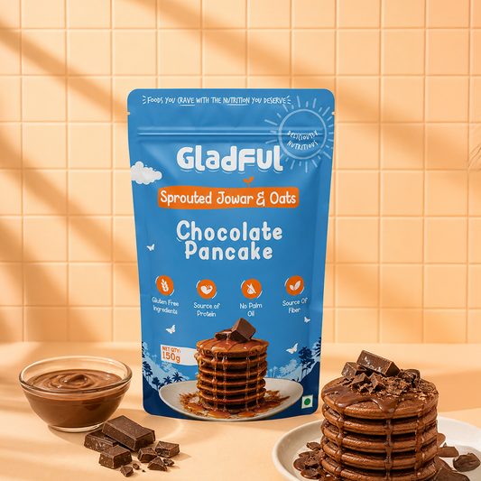 Chocolate Pancake Mix with Sprouted Jowar and Oats | 150gms | No Maida | No Refined Sugar