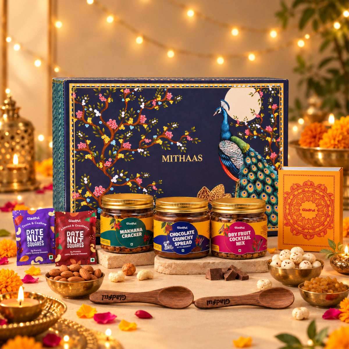Gladful Mithaas Blue Diwali Gift Box