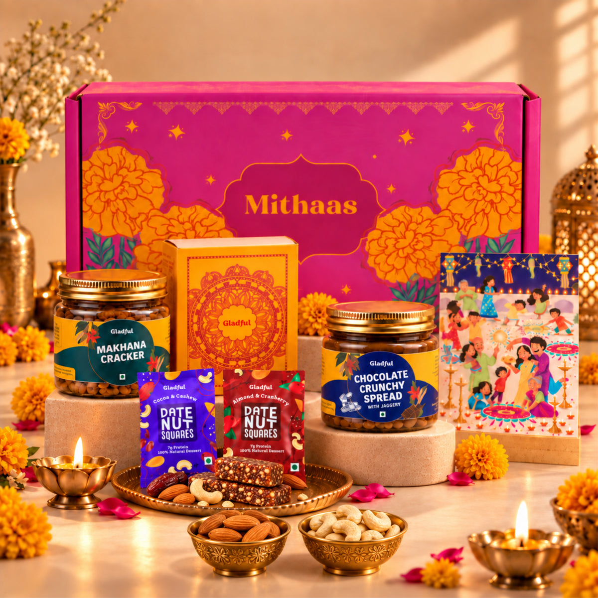 Gladful Pink Mithaas Diwali Gift Box