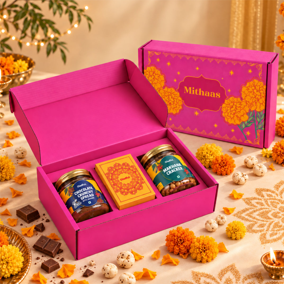 Gladful Pink Mithaas Diwali Gift Box