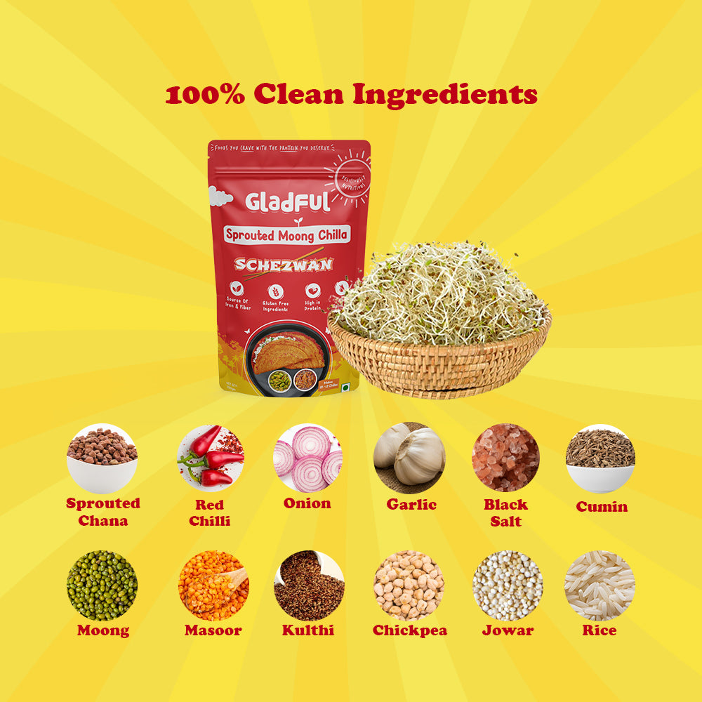 Achari  Chilla and Schezwan Chilla Instant Mix Pack of 2*200gms