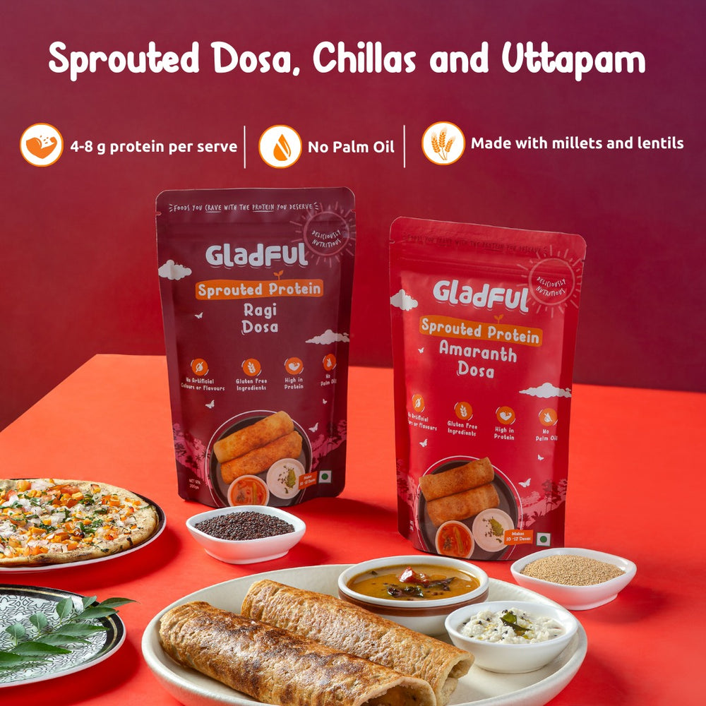 Sprouted Dosa, Chillas, And Uttapam