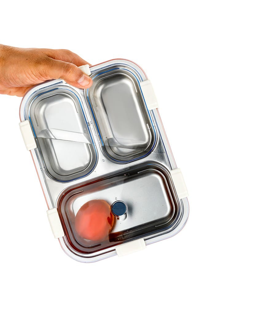 Multi-Compartment Stainless Steel Tiffin Box (Free Gift)