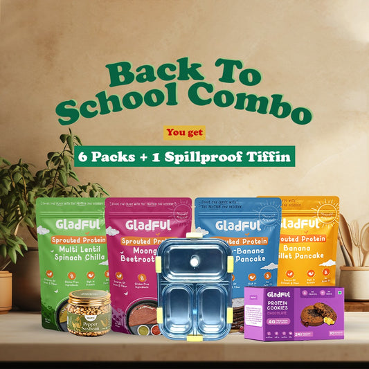 Back to School Combo - 6 Packs + 1 Spill-proof Premium Steel Tiffin worth ₹799