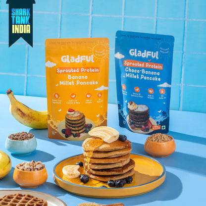 Gladful Banana Pancake & Choco Banana Pancake - Pack Of 2*150gms