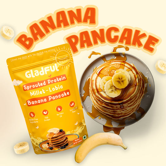 Banana Pancake Mix with sprouted Millets and Lobia Masoor Protein -  150gms