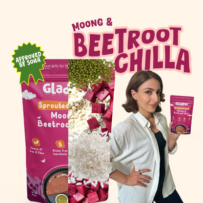 Beetroot Chilla with Sprouted Moong Instant Mix - 200gms