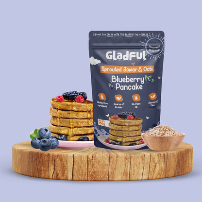 Jowar and Oats Blueberry Pancake