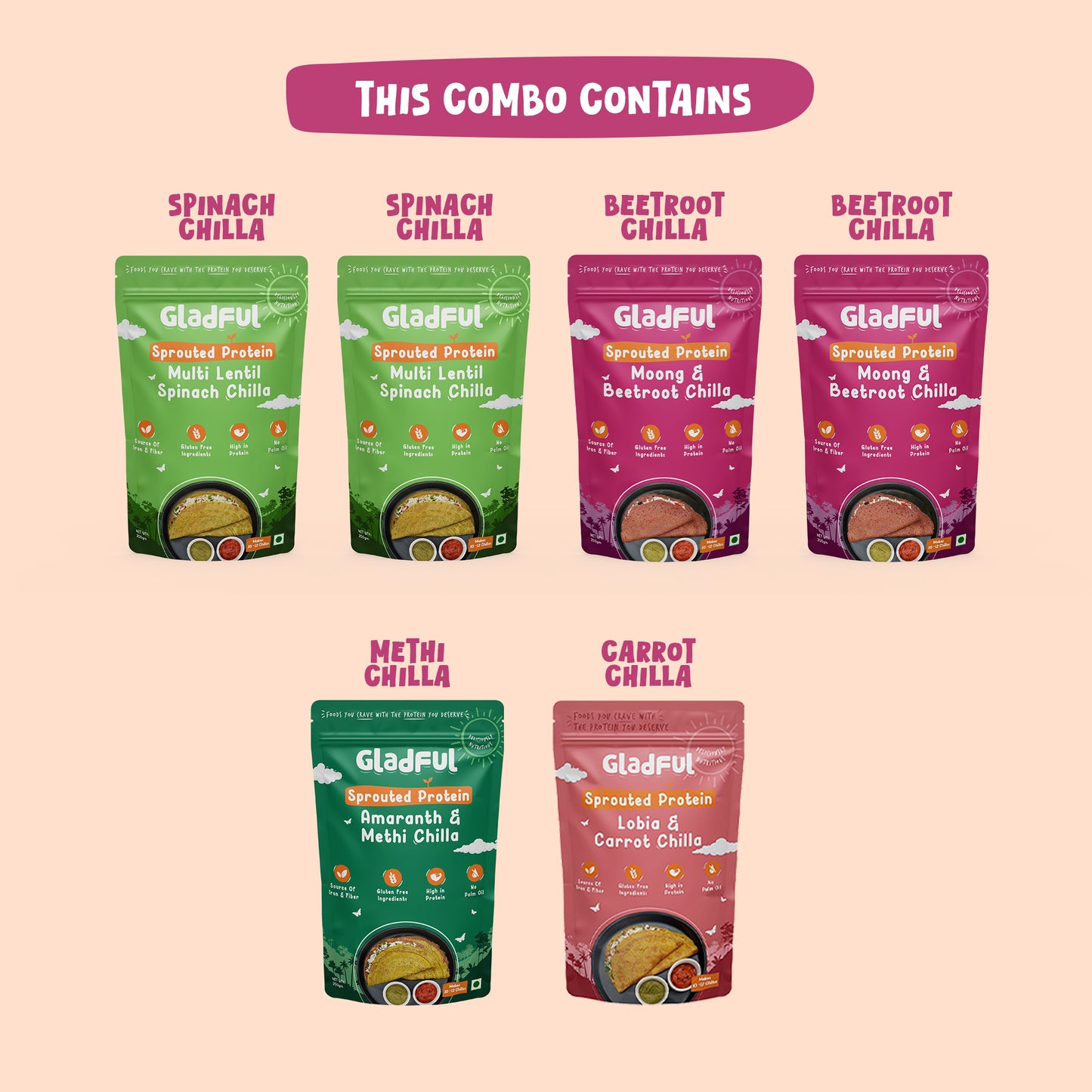 Gladful Chilla Party Combo - 6 Packs
