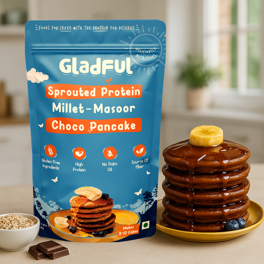 Chocolate Pancake Mix with Sprouted Millets and Masoor -  150gms