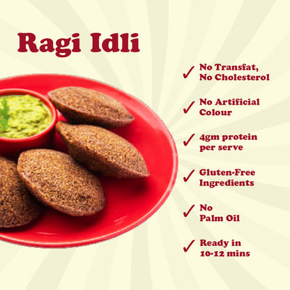 Ragi Instant Idli Mix and Multi-Millet Idli Mix - Pack of 2*400gms