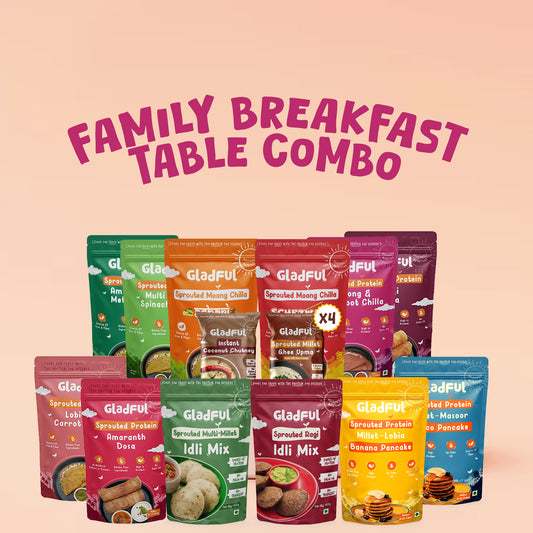 Family Breakfast Combo - Buy Once Breakfast sorted for a Month - 17 Packs | 3040gms