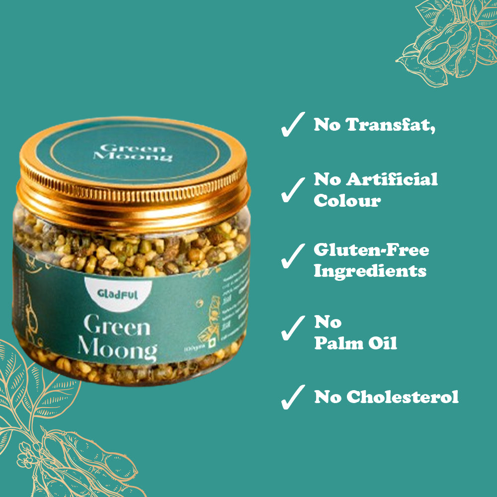 Roasted Green Moong Namkeen- 100g (One jar)