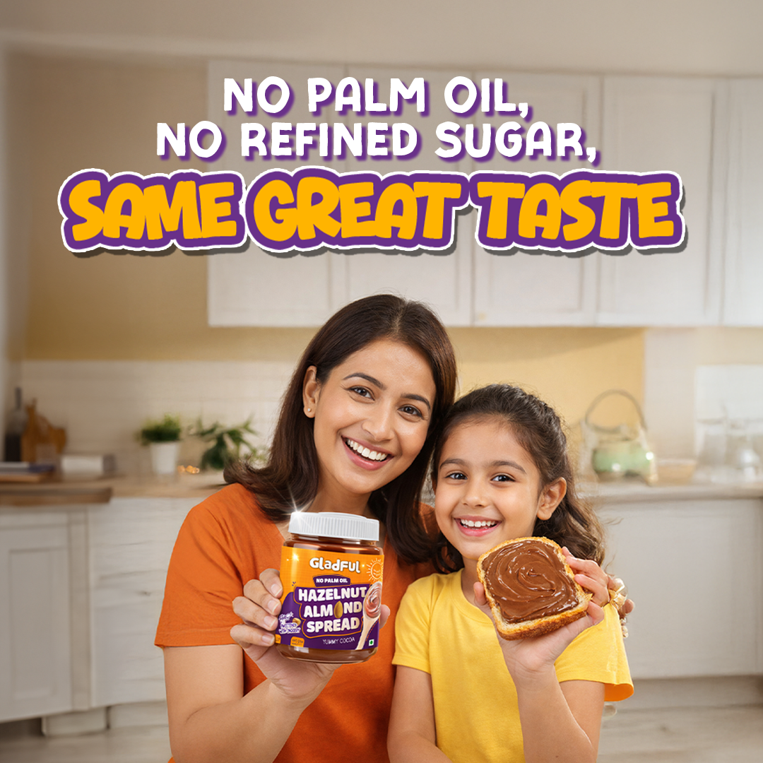 Kids enjoying hazelnut chocolate spread with family in kitchen and toast breakfast