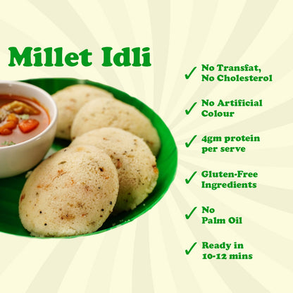 Ragi Instant Idli Mix and Multi-Millet Idli Mix - Pack of 2*400gms