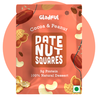 Cocoa Peanut  Date Nut Square ( Free Gift 1 )