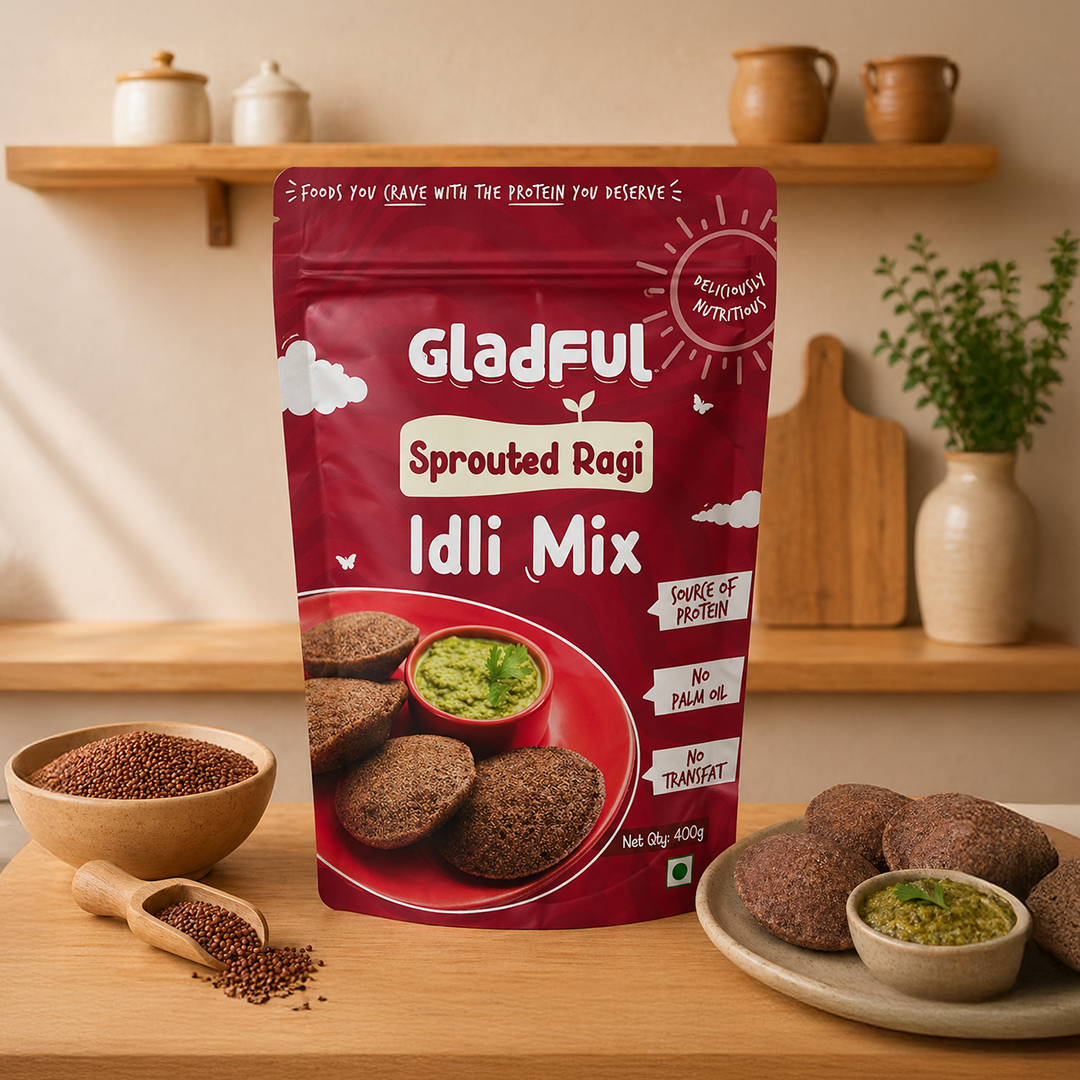 Ragi Idli Mix with Sprouted Millets | 400gms | No Maida | No Palm Oil | No Trans Fats